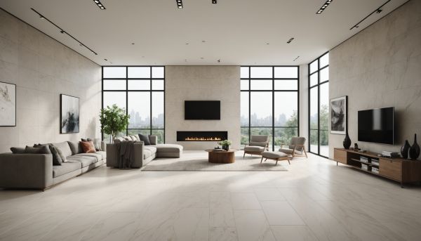 Le carrelage grand format agrandit l'espace